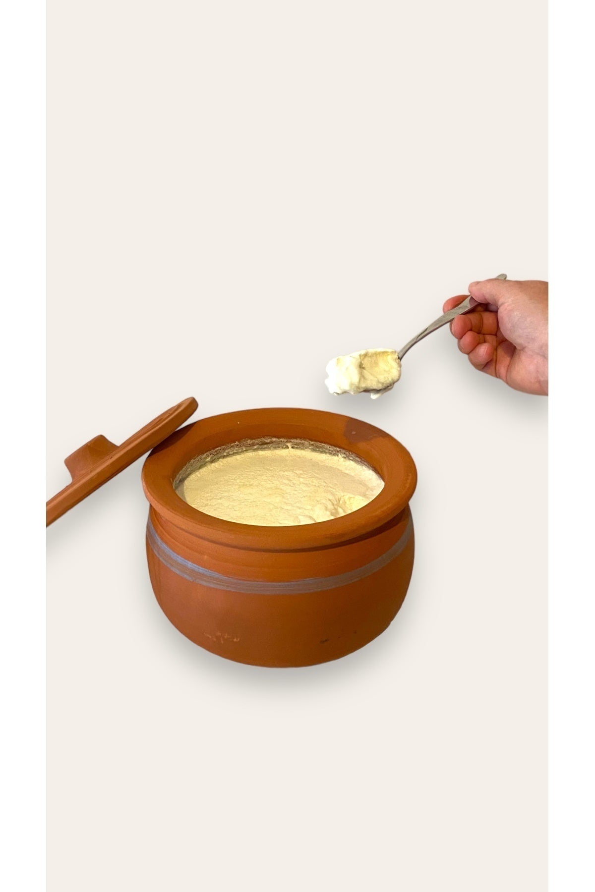 Doğal Toprak Yoğurt Mayalama Güveci Kapaklı 3,5l 25 Cm