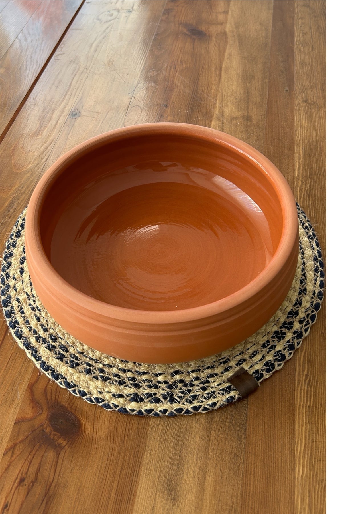 Şeffaf Sırlı Toprak Tava-Fırın Tepsisi Güveç Kabı Küçük boy 25x8 cm Ev tipi elektrikli fırın uyumlu