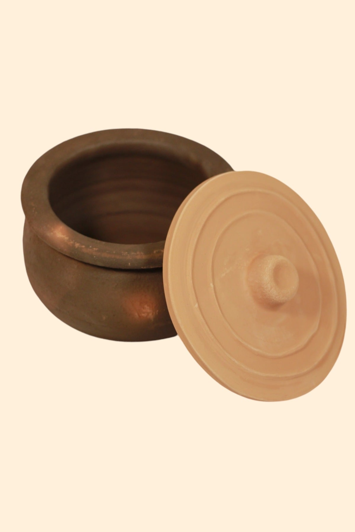 En Küçük Boy Doğal Toprak Güveç Tencere 20*8cm 3-4 Kişilik Ateşe Dayanıklı (KAPAK HEDİYELİ)