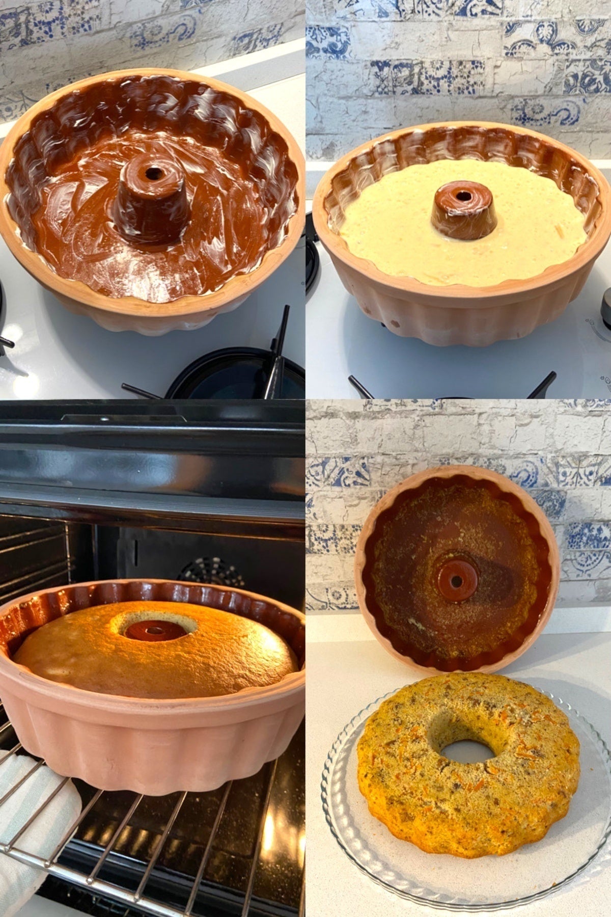 Toprak Sırlı Kek-turta Kalıbı 28x7 Cm