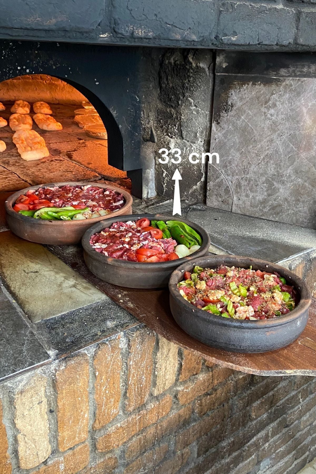 Orta Boy Toprak Güveç-fırın Kabı- Fırın Tepsisi 33 Cm 5-6 Kişilik Ateşe Dayanıklı