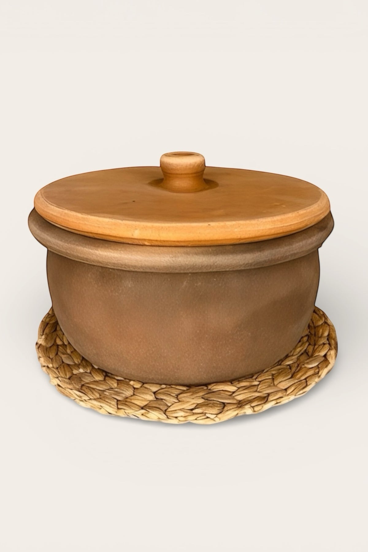 El Yapımı Doğal Toprak Ateşe Dayanıklı Çömlek Güveç Tencere Jumbo Boy 5,5-6 Litre