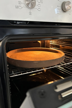 Doğal Pişmiş El Yapımı Toprak Hatay Belen Tavası Büyük Boy Toprak Çömlek Güveç Tava 36x2 cm