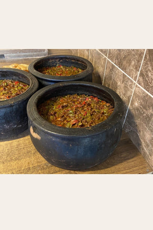 Doğal Toprak Battal Boy Güveç Tencere 18-20 Kişilik 10 Litre 34x15 Cm (KAPAKSIZ)